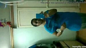 Horny Lily Tamil Maid Fingers Pussy in Bathroom