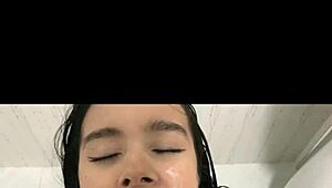 bathroom fucking leads to cum on face