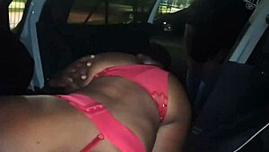 wife on all fours for strangers in dogging while cuckold jerks off