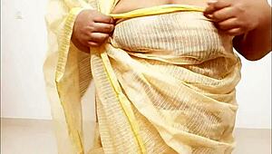 Chubby Asian Aunty Reveals Her Fat Tits And Boobs Seductively