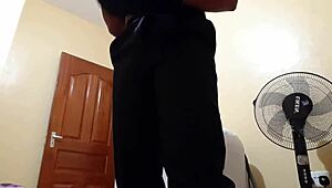 student spies on black african in lodging room