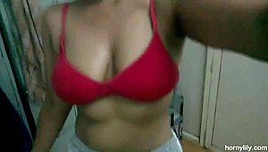 Horny Lily Tamil Maid Fingers Pussy in Bathroom
