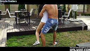 cute teen ayline brown teases and fucks the pool guy in this teaser