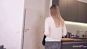 German Scout - ROUGH ANAL with Perfect Fitness Model at Street Pickup CASTING!