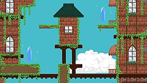 Super fun jump king game with player jumping around