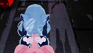 Sunaookami shiroko gives blowjob and cowgirl riding in blue archive full movie fantasy!