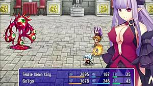 The female demon king gets her revenge on her new friends in a hot scene.