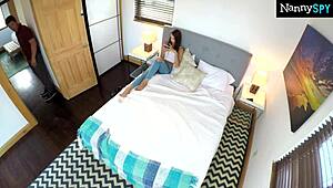 Hey, caught Charity playing with her wet pussy on nanny cam