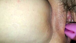 Homemade Milf with Big Boobs Teases Wet Pussy Using Pink Vibrator