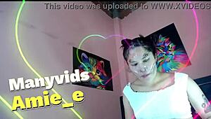 slut destroys his face with a lot of spit full deepthroat