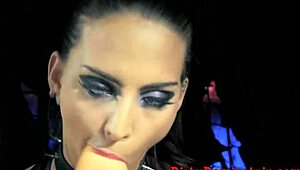 oh wow, this torment loving domina rides a big dildo hard!