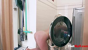 Caught My Step Mom Bating on the Washer - Madelyn Monroe