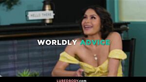 Hot friend Nicole Aria offers nuru massage with deepthroat swallow