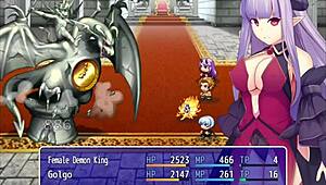 The female demon king gets her revenge on her new friends in a hot scene.