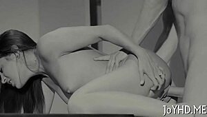 Cock pounds teen's tight slit and backdoor!