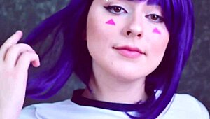 oiled kyoka jiro cosplay double penetration lesson 😍