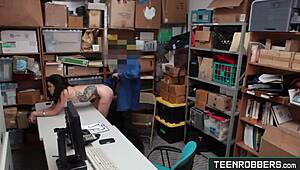 Hot Shoplifter Caught And Fucked In Doggystyle - Eden Sin