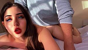 Stepsister Craves Fuck, Pussy Filled with Cum