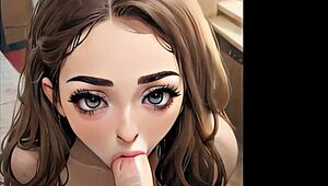 ASMR Blowjob Hentai Anime Loop with Huge Cock!