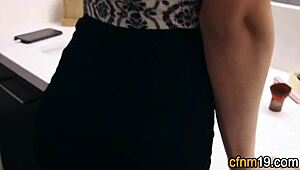 Real amateur GETS FACIAL from MONSTER COCK in hardcore fingering