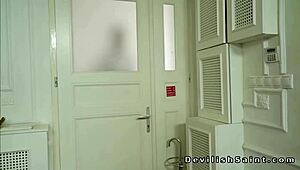 i hired the bbc plumber to anal fuck my busty milf ass in stockings and lingerie.