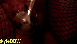 itskyliebbw bbw shower play in fishnets