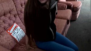 Naughty brunette teen Leyla PISSING outdoors