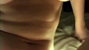 Two lesbian girls trib in homemade video with loud moans and orgasm