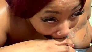 miss exquisite slobs down on her neighbor's big black cock