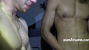 twink feels the rough fraternity dominance