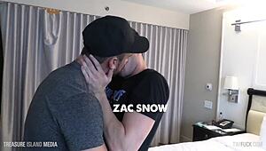 Stretching out his ass with a blowjob, then loading him up bareback in a hardcore gay session.