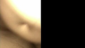 Two lesbian girls trib in homemade video with loud moans and orgasm