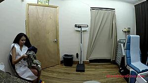 Ava Siren and Angel Santana's first gyno exam with Doctor Tampa