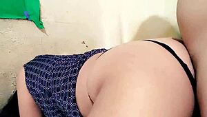 Intensely fucking my stepson's skinny Latina girlfriend with big natural tits in missionary and doggystyle while he's at the gym