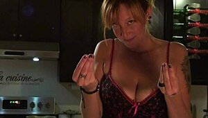 aww, me n my cute canadian couple just chillin in the kitchen, ya know?