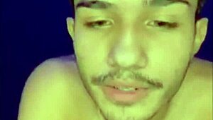 A gay man indulges in solo handjob leading to cumshot