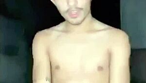 A gay man indulges in solo handjob leading to cumshot