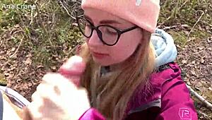 WOW! Forest Blowjob With Cum Swallow