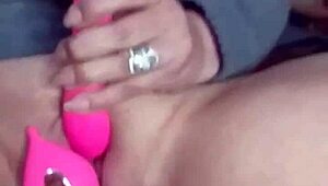 Hairless tight milf squirts with vibrator intensity