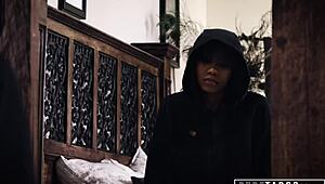 Pure Taboo Ebony Teen Jenna Foxx Fulfills Horny Roommates Threesome Needs Part 1