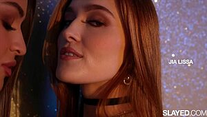 Slayed hungry Jia licks every inch of sweet Gizelle's body