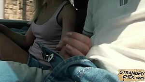 Damn, Czech babe Katy Rose got banged in a car! Public action is crazy! 🚗