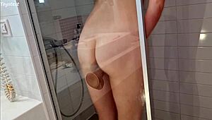 Horny Milf Craves Deep Dildo Penetration After Shower, Feeling Intense Pleasure With Realistic Toy