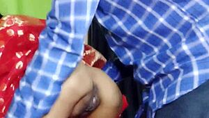 First Time Roleplay With Sexy Indian Bhabi In Red Saree Hard Fucking Close-Up Moaning Hindi