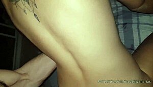 Blonde college amateur receives creampie from big cock