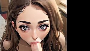 ASMR Blowjob Hentai Anime Loop with Huge Cock!