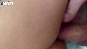 Beautiful amateur gets hot and steamy in dorm room with black stallion