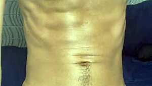 The skinny brazilian guy came home horny from the party and jerked off solo