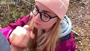 WOW! Forest Blowjob With Cum Swallow