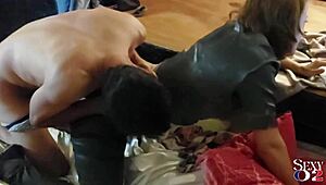 french amateur slut in leather pants rocks